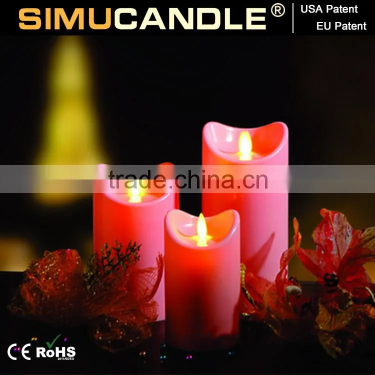 Moving Wick Battery Operated LED Candle for Wedding, with USA and EU Patent
