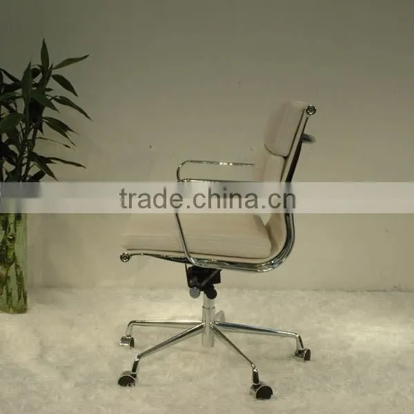 Replica Italian genuine leahter Charles and Ray low back Fauteuil soft pad group office chair, excutive soft pad low back chair
