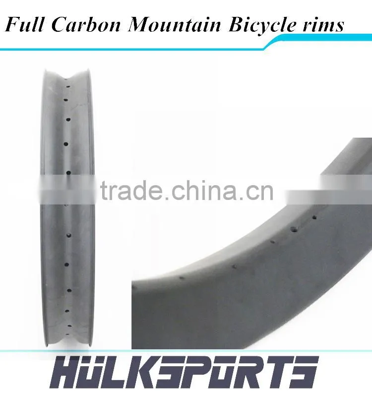 Full Carbon Hookless 26er width 100mm tubuless bike rim fiber mountain bicycle rims bicicleta carbon rims
