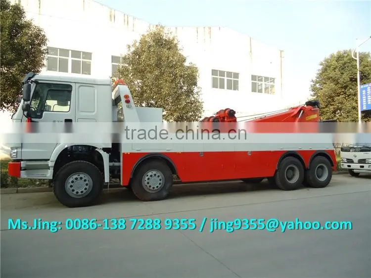 SINO HOWO 8*4 heavy duty rotator tow truck,60-80T wrecker towing truck with hydraulic control system