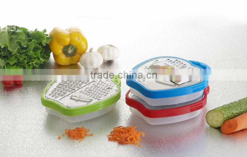 Apple shape manual vegetable peeler/grater/vegetable slicer with container