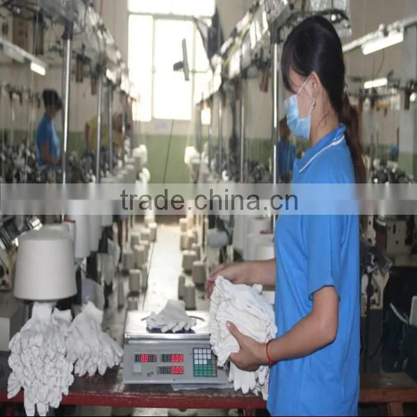 two sides pvc dotted cotton working glove