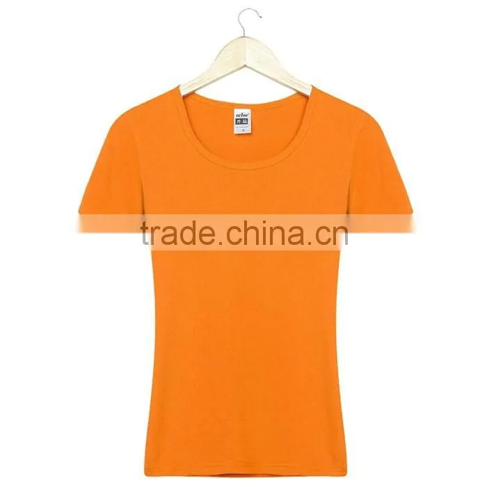 new style custom t shirt, Soft fabric round neck woman shirt