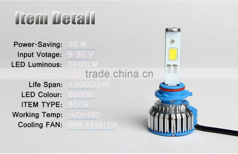 factory buyer 2016 hot sale high quality 3000LM 30W led car head lights h1 h3 h4 h7 h8 h9 h11 led car headlamp 6000k bulbs