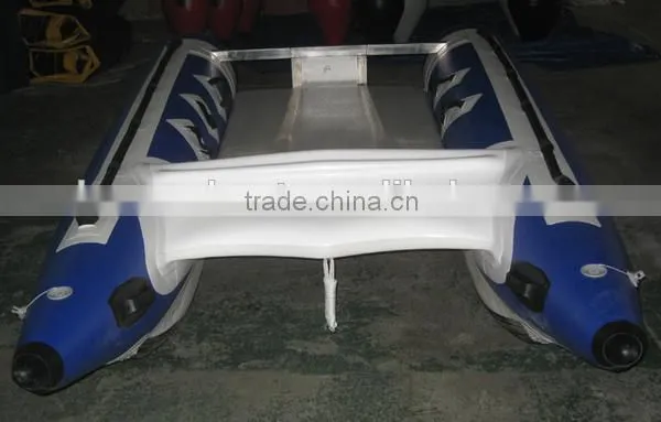 5 person aluminum floor stainless steel transom inflatable catamaran sports boats