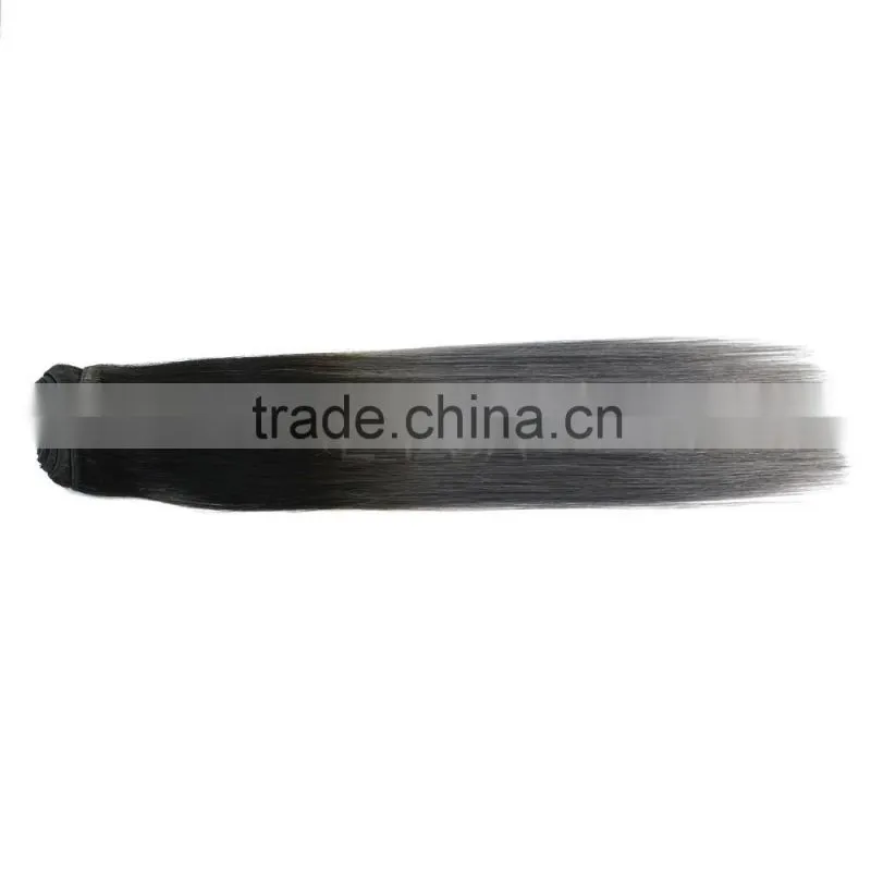 High quality two tone ombre hair silk straight clip in remy human hair 14" 16" 18" 20" 22" 26" 28""