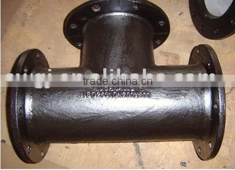 All flange Invert tee fitting for DI pipe ISO2531 EN545 EN598