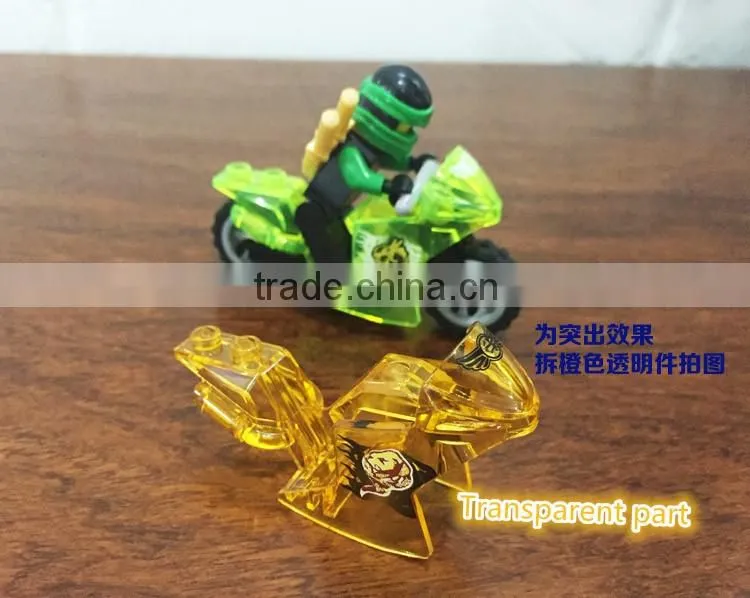 Decool 10029-10034 Ninja Motorcycle Transparent version 6pcs/lot Minifigure Toy Building bricks Blocks Toys