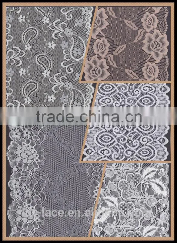 embroidery lace in nylon & cotton lace for dress