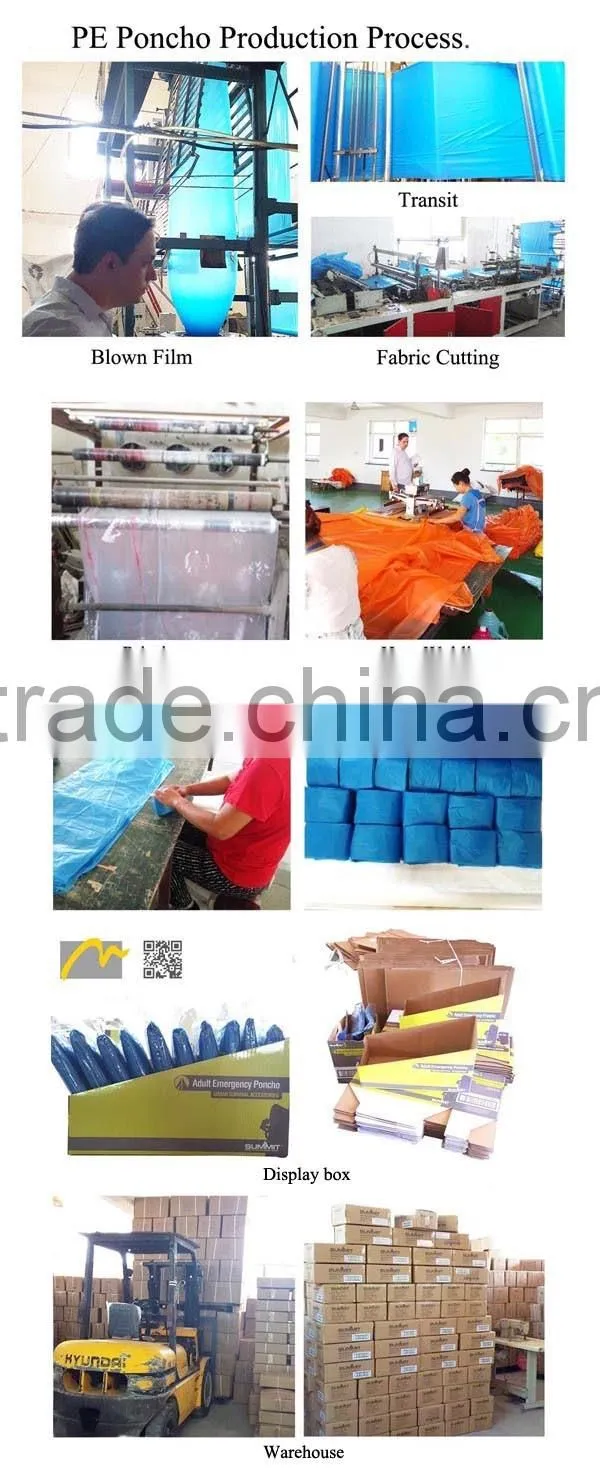 PE poncho wholesale