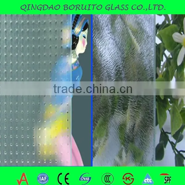Decorative Figured glass pattern glass float glass for building