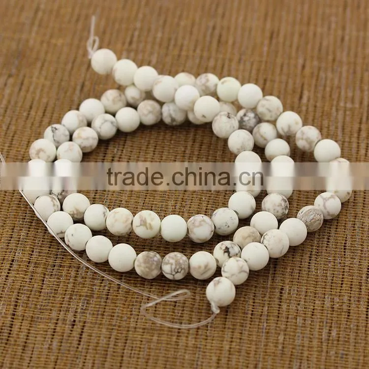 TB0430 Matte Natural Turquoise Round Beads,Matte Jewelry making beads,Dull Polished Turquoise Beads