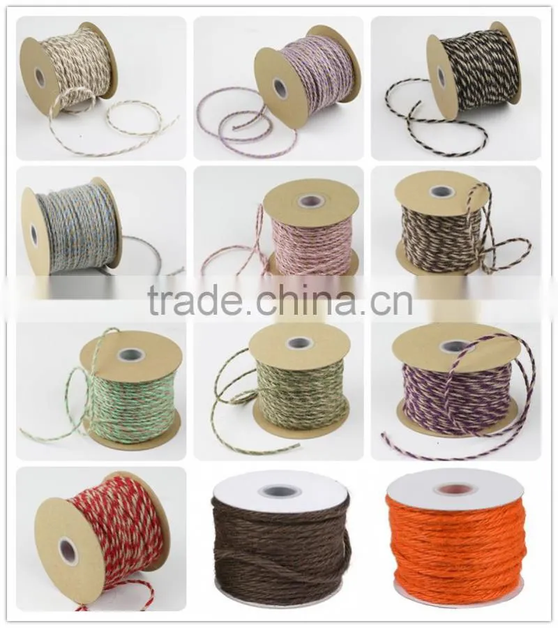2.5mm 2 ply twisted ivory and natural jute twine 25yard