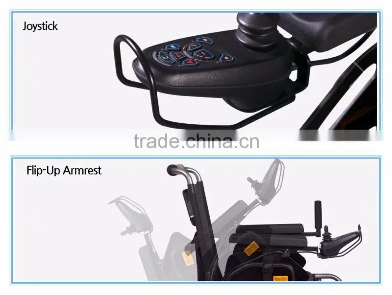 electric power wheelchair with double 350W motors outdoor trip