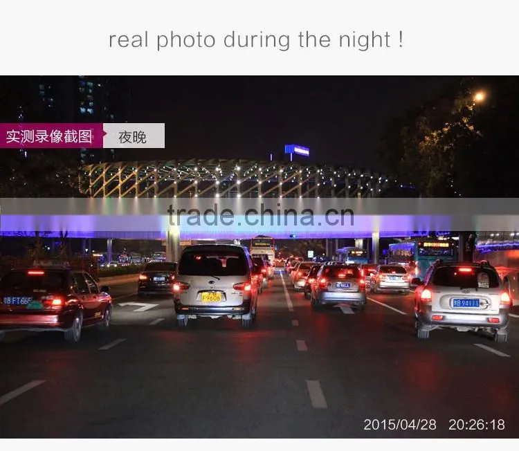 2015 new hot car dvr with speed camera GPS detector gps tracker g-sensor ADAS 1296p
