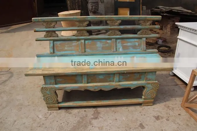 Chinese antique wooden style furniture living room furniture bench