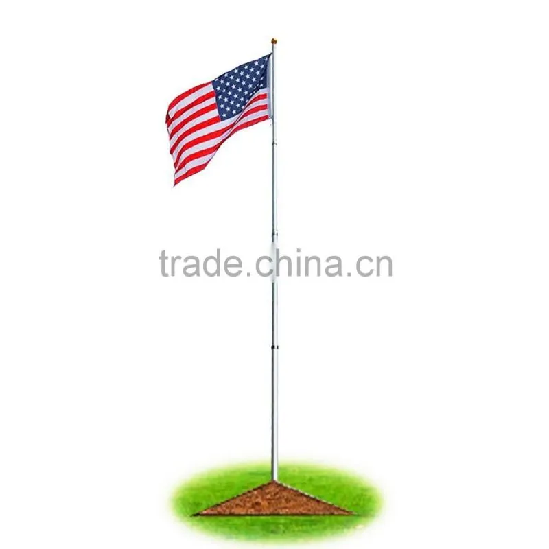 Advertising Aluminum Telescoping Country flagpole,aluminum flagpole