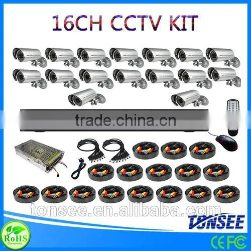 Digital Camera kit hd dvr watch driver download 16CH CCTV DVR with 800TVL CMOS IR bullet Cameras dvr kit