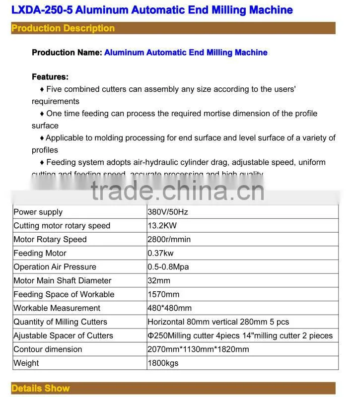 Automatic End Milling Machine