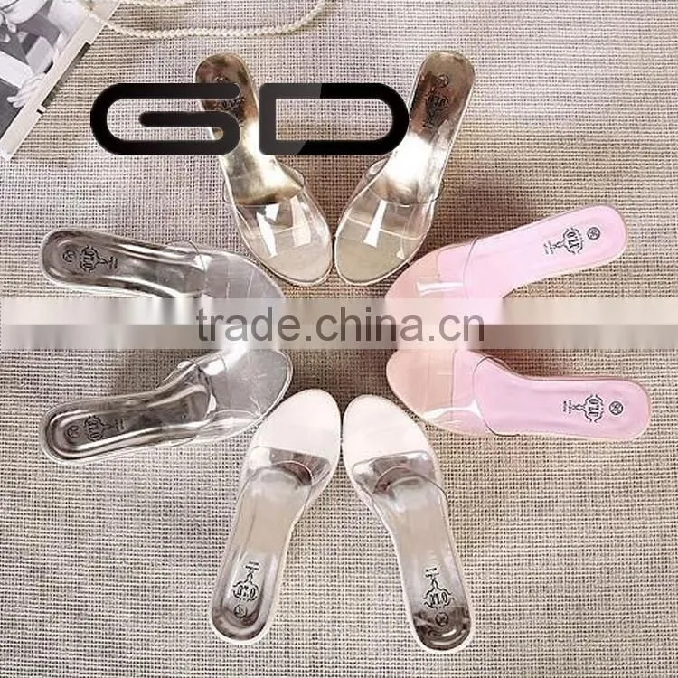 GDSHOE ladies open toe wedge heels sandal slippers