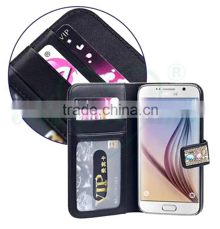Mobile Phone PU Leather Wallet Case for Samsung Galaxy S6