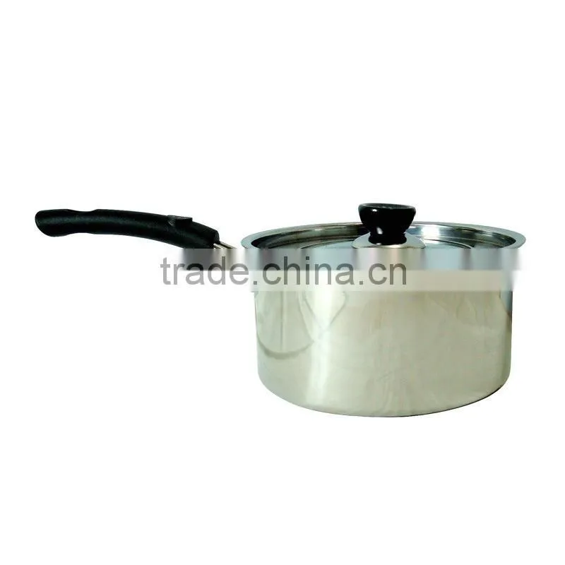 stainless steel 304 nonstick mini kitchen universal pot with seeable glass lid