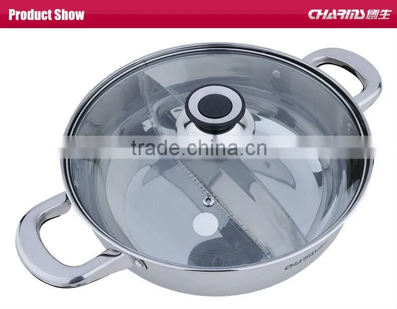 Charms stainless steel indian hot pot set