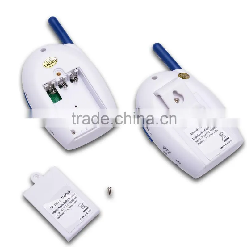Sound Digital 2 way talk VOX 400M 2.4Ghz Clip Infant Wireless Audio Baby Monitor