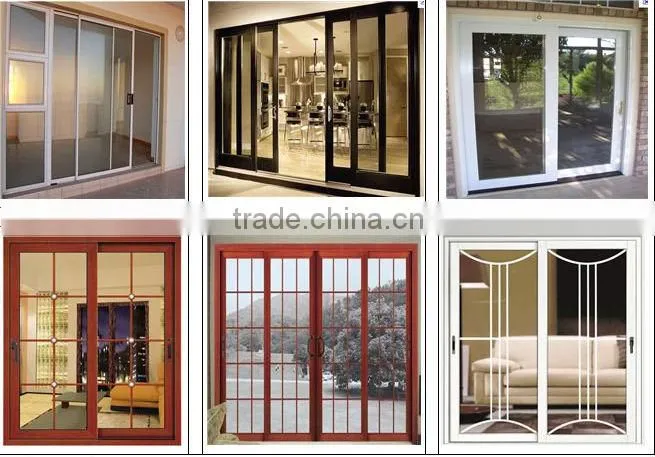 latest design wooden interior pvc doors with glass