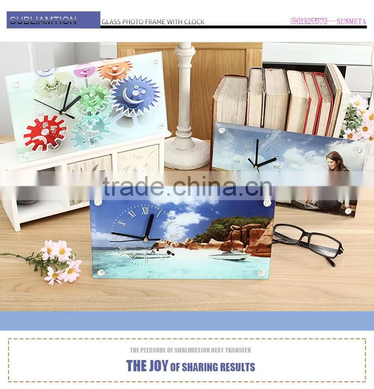 High Quality Sublimation Glass Photo Frame can be used for clock