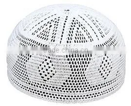 Manufacturers wholesale high quality white handmade Islam hat