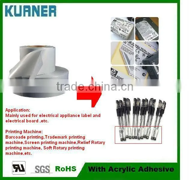 ROHS white pvc self adhesive film material