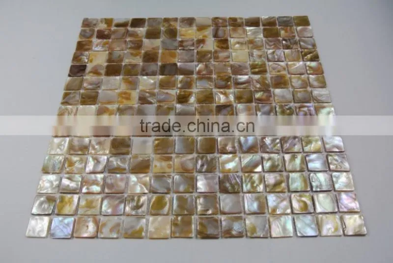 Square pattern Chinese freshwater shell mosaic tile,bathroom wall tile