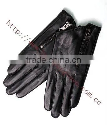 HS089 fashion leather gloves brown leather gloves