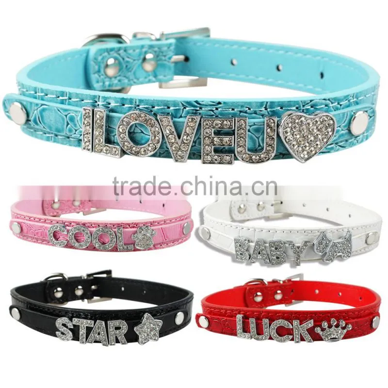 Rhinestone bling 10mm Alloy charm slide charms