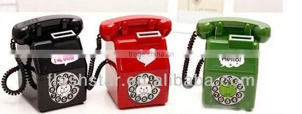 promotional plastic telephone shape coin bank/ money box/piggy bank