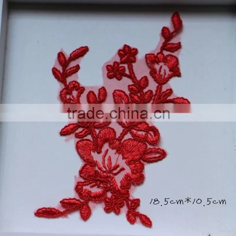 Vintage Alencon Lace Applique Embroidery Trim,Lace Flower Patch Wedding Supplies