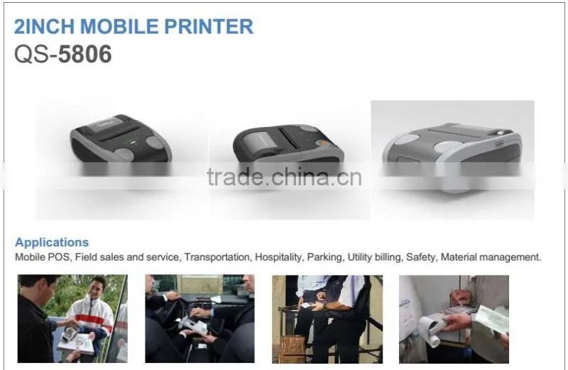 58mm Mini Mobile bluetooth receipt printer cheap bluetooth thermal printer mini portable bluetooth mobile printer