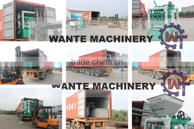 WANTE BRAND china hot selling lastest product QT4-24 concrete block making machine in alibaba india