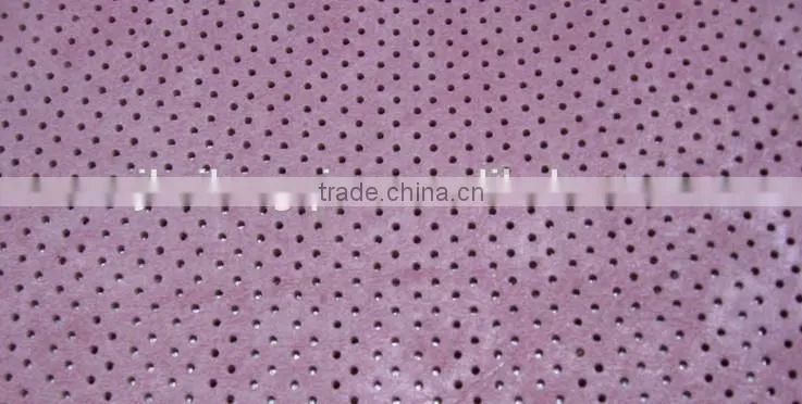 2013 hot sales punched polyester Imitation Leather fabric for garment , suit, jacket and coat,sun-protective clothing