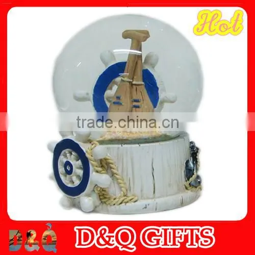 Customed Nautical polyresin nice water globle-80MM