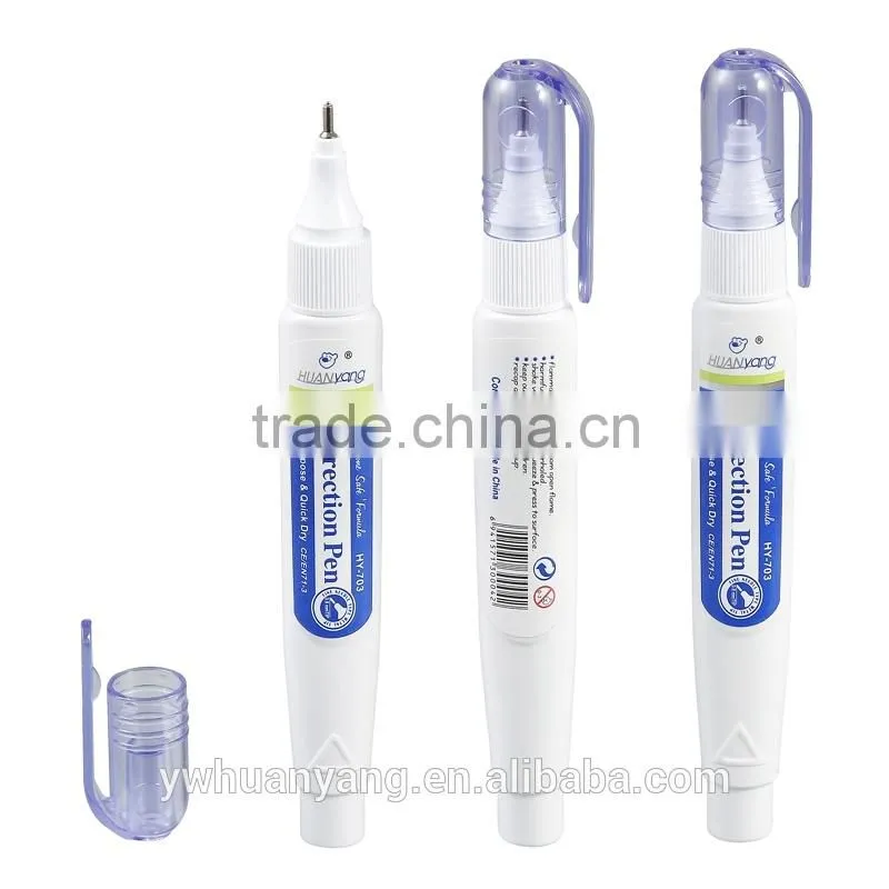 Environmently waterbase wite-out dry fast correction pen fluid