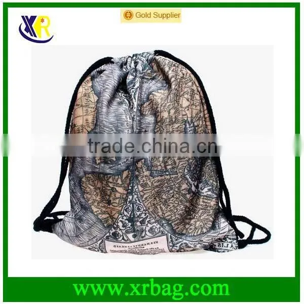Women Mochila Man Sport Gym Bags Travel Backpack Happy Monkey Printed High Quality Drawstring Bag