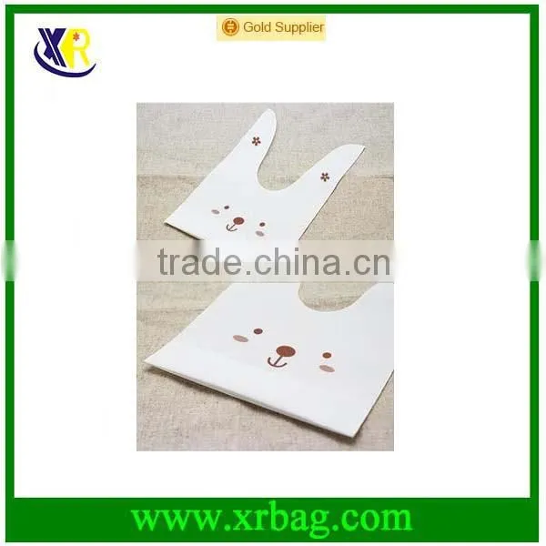 Party Decoration Plastic Cute Rabbit Ear Cookie Bags Candy Biscuit Packaging Bag Wedding Gift Handbags