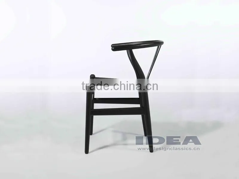 DC6013 Replica Hans Wegner Wishbone Chair - Beech Solid Wood in Black Color