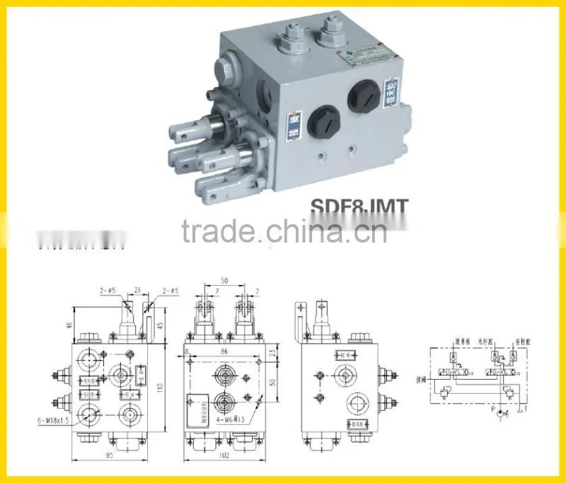 DF8SN agricultural machinery parts hydraulic manual valve