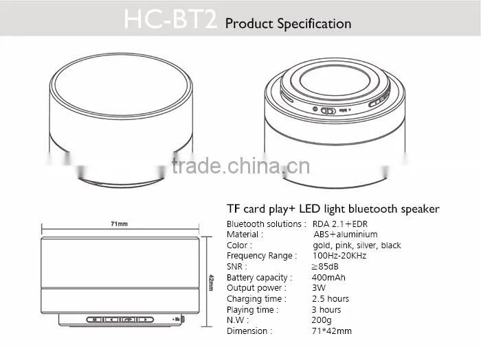 HC-BT2 electronics 2016 bluetooth speakers Bluetooth Speaker portable