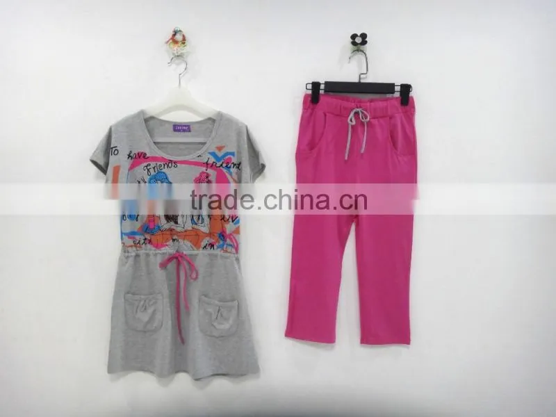 Summer special handsome round collar draw string pajamas women
