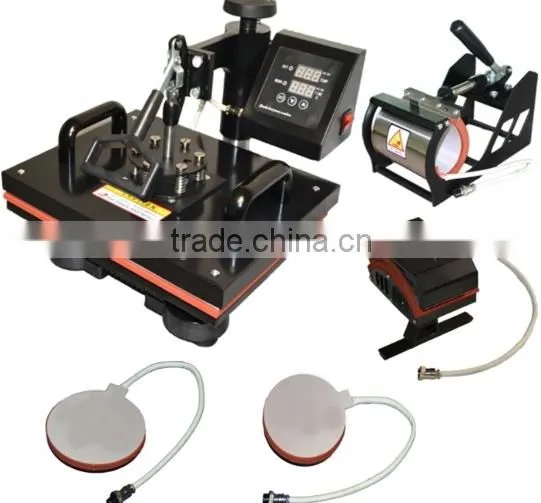 Digital 6 in 1 Combo Heat Press Printing Machine for t shirt printing, cap printing, mug printing and plate...