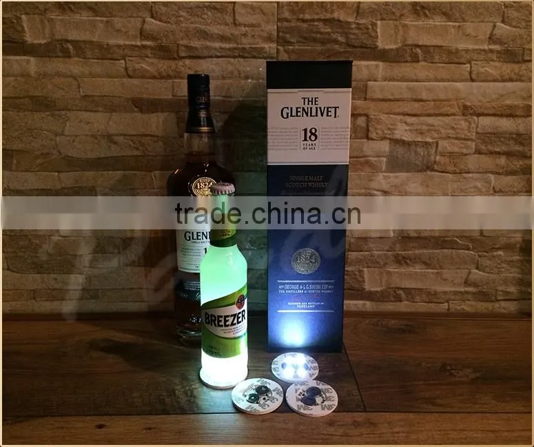 Best price factory supply led mini bottle glow sticker